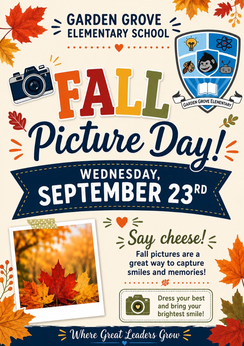Garden Grove Fall Picture Day 9/23/26